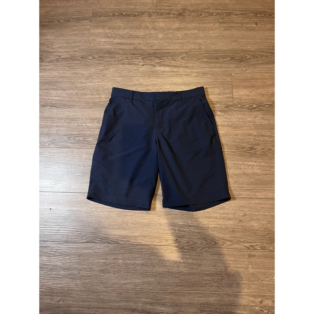 Nike Golf Dri-FIT Shorts Mens 32 Navy Blue Standard Fit Performance Flat Front